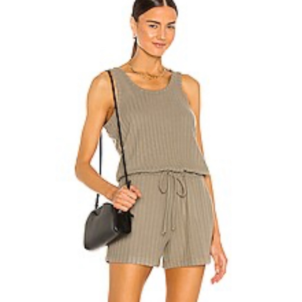 Poor Boy Rib Double Scoop Tank Romper in Trail
Chaser